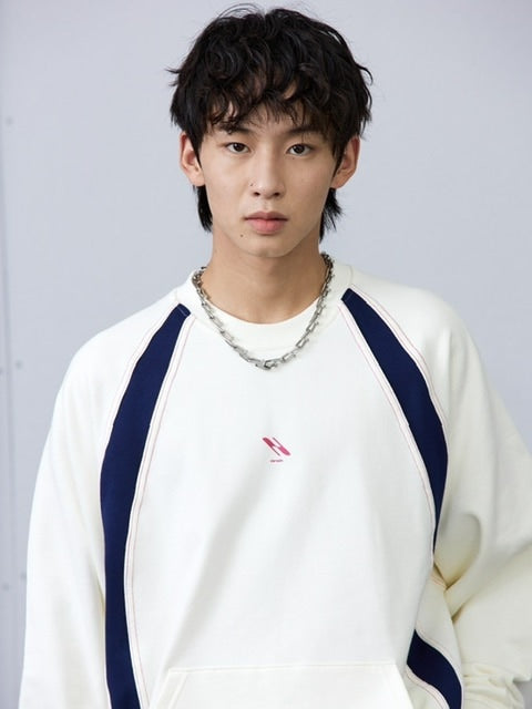 【ARCH by ROARINGWILD】STITCH PATCHWORK SWEATERSHIRT