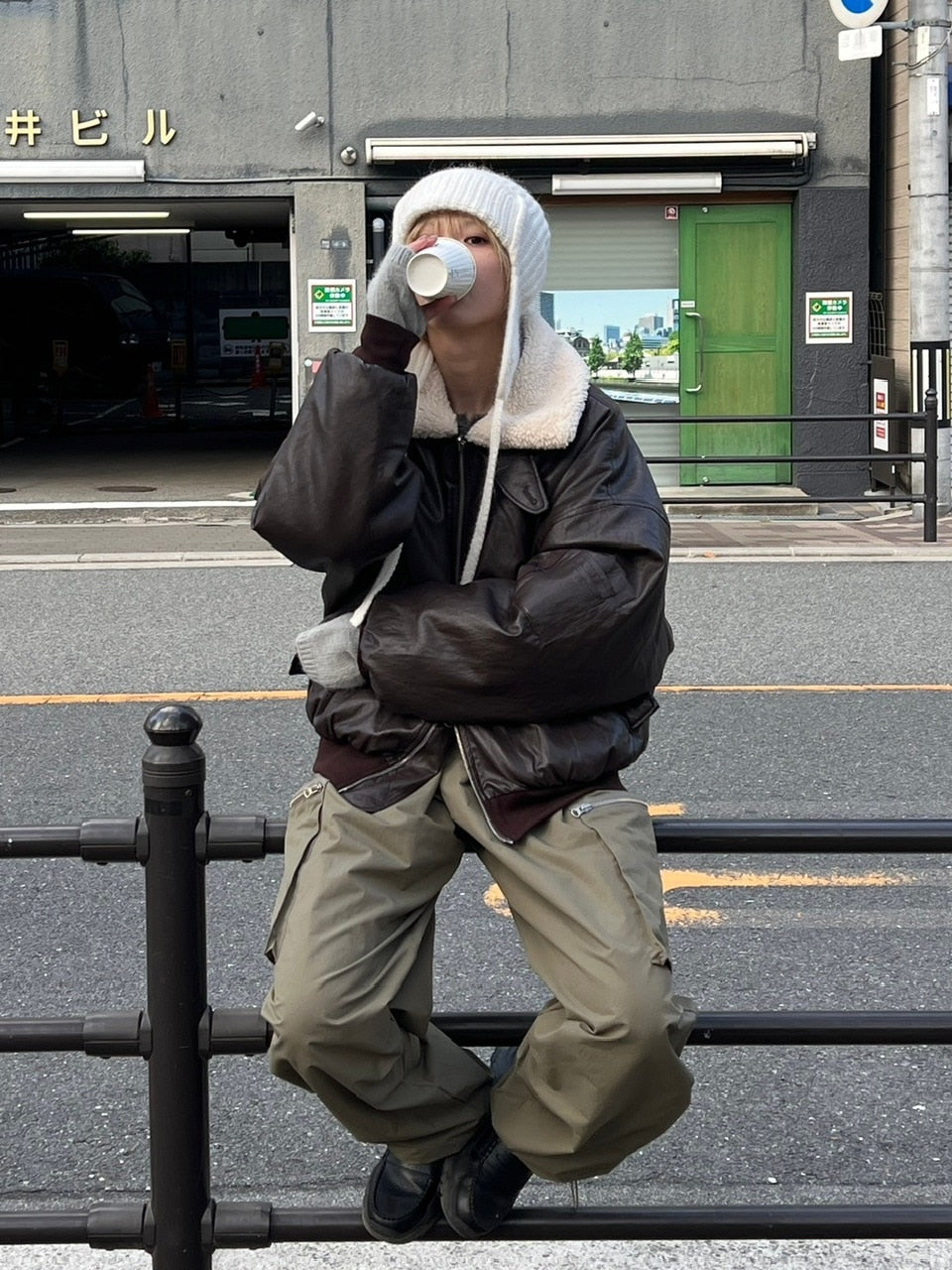 Chikashitsu +】leather bomber mustang jacket (2color) – PRESSING