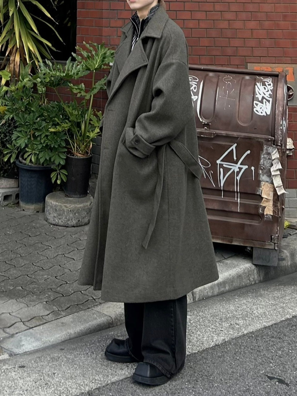 大阪店WEB限定【Chikashitsu +】oversized wool double coat (2color)