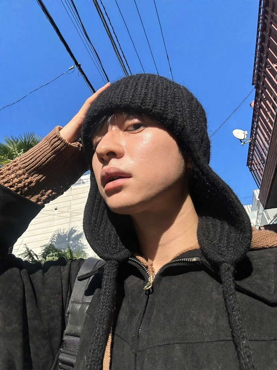 受注制【Chikashitsu +】flight knit cap (5color)