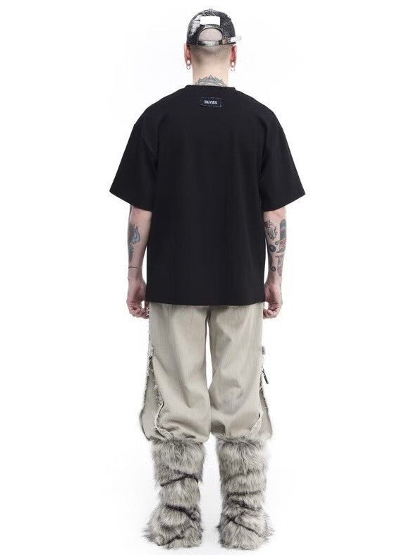 【BLR BLUER】Raw-edged Logo T-shirts