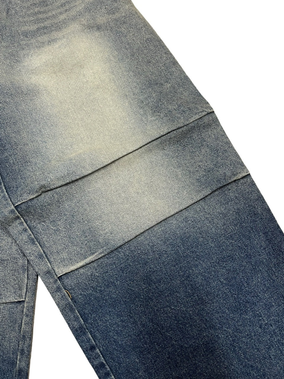 受注制【Never mind the XU】gradation denim easy pants (2color)