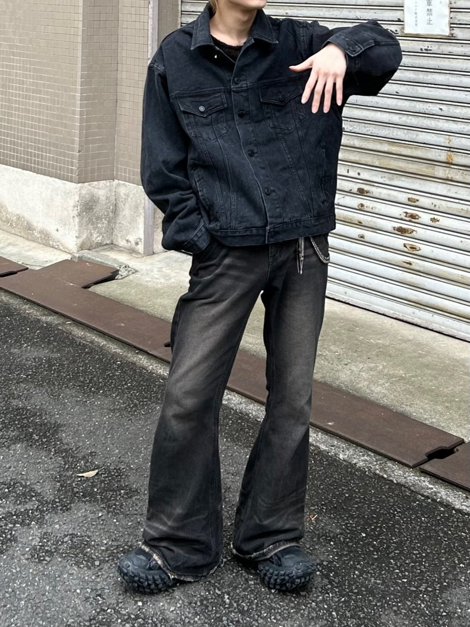 大阪店WEB限定受注制【Chikashitsu +】back design denim jacket