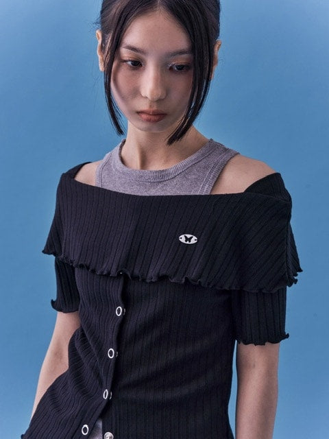 【FANCY CLUB】HEIDI KNITTED OFF-SHOULDER