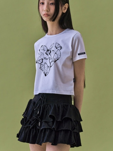 【FANCY CLUB】PUFF SWEAT CANCAN MINI SKIRT