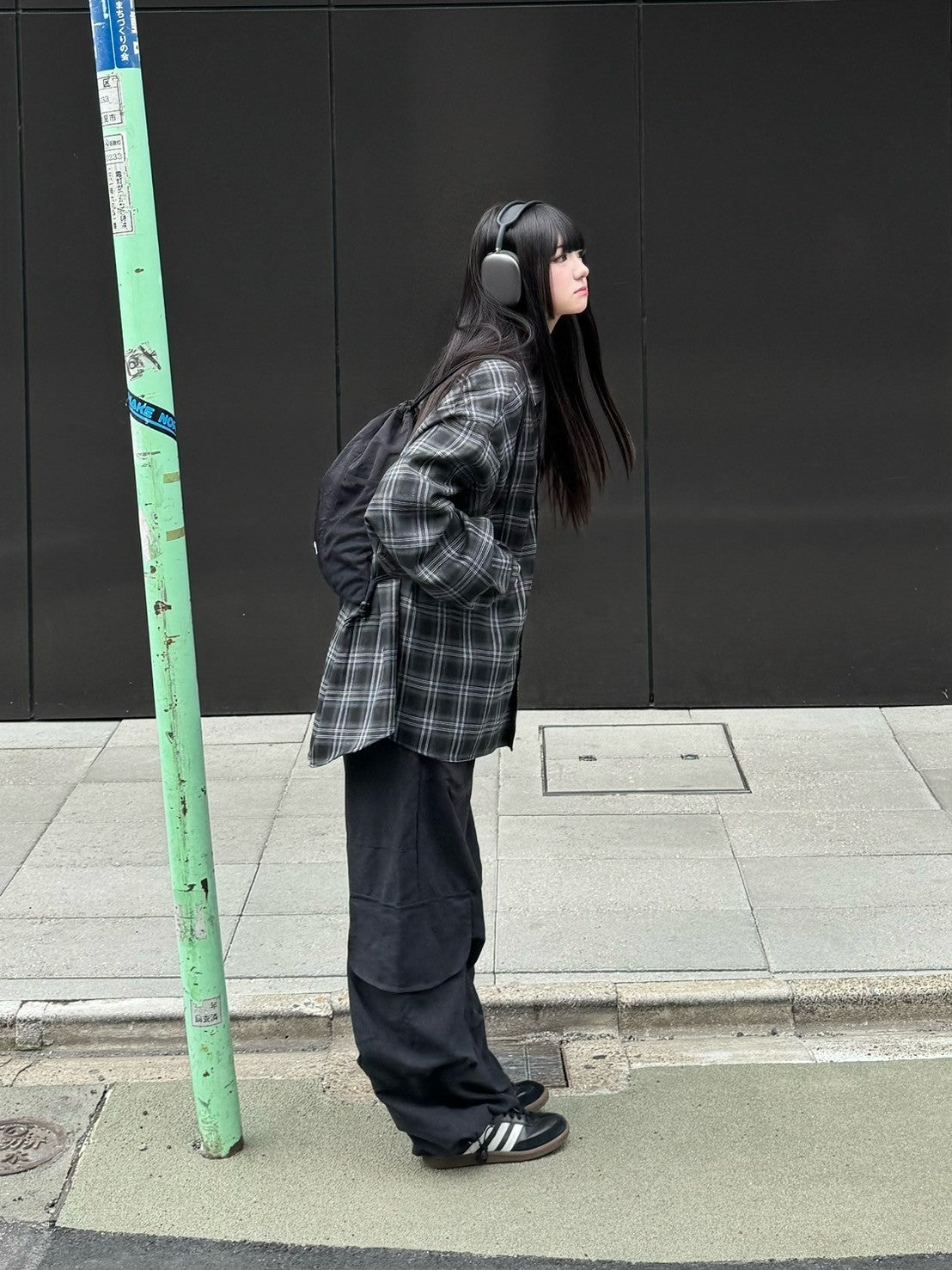 受注制【Chikashitsu +】oversized check shirt