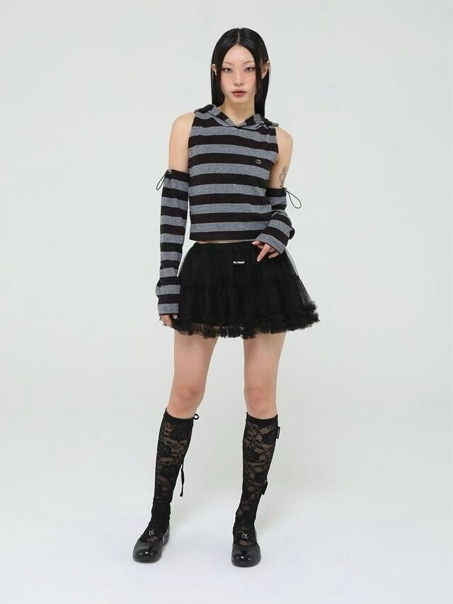 【Uglyshadow】ROSE LACE LONG SOCKS / 【アグリーシャドウ】ローズレースロングソックス