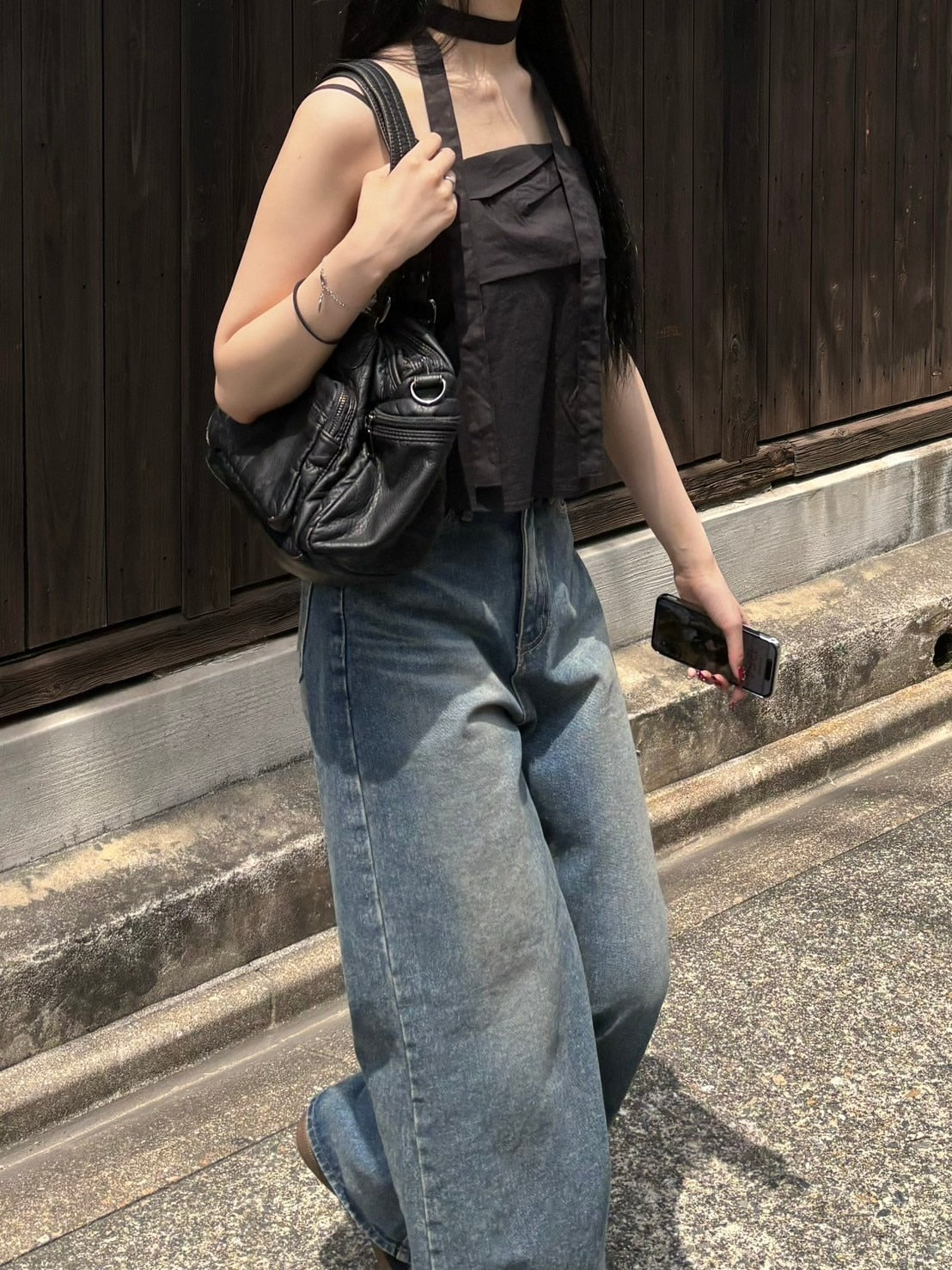 受注制【OaKS】choker set sleeveless blouse (3color)