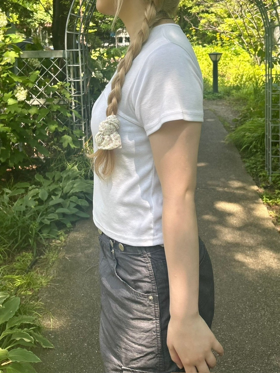 受注制【OaKS】cropped half sleeve t-shirt (3color)