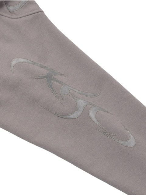 【AJOBYAJO】Tribal AJO Applique Cropped Hoodie