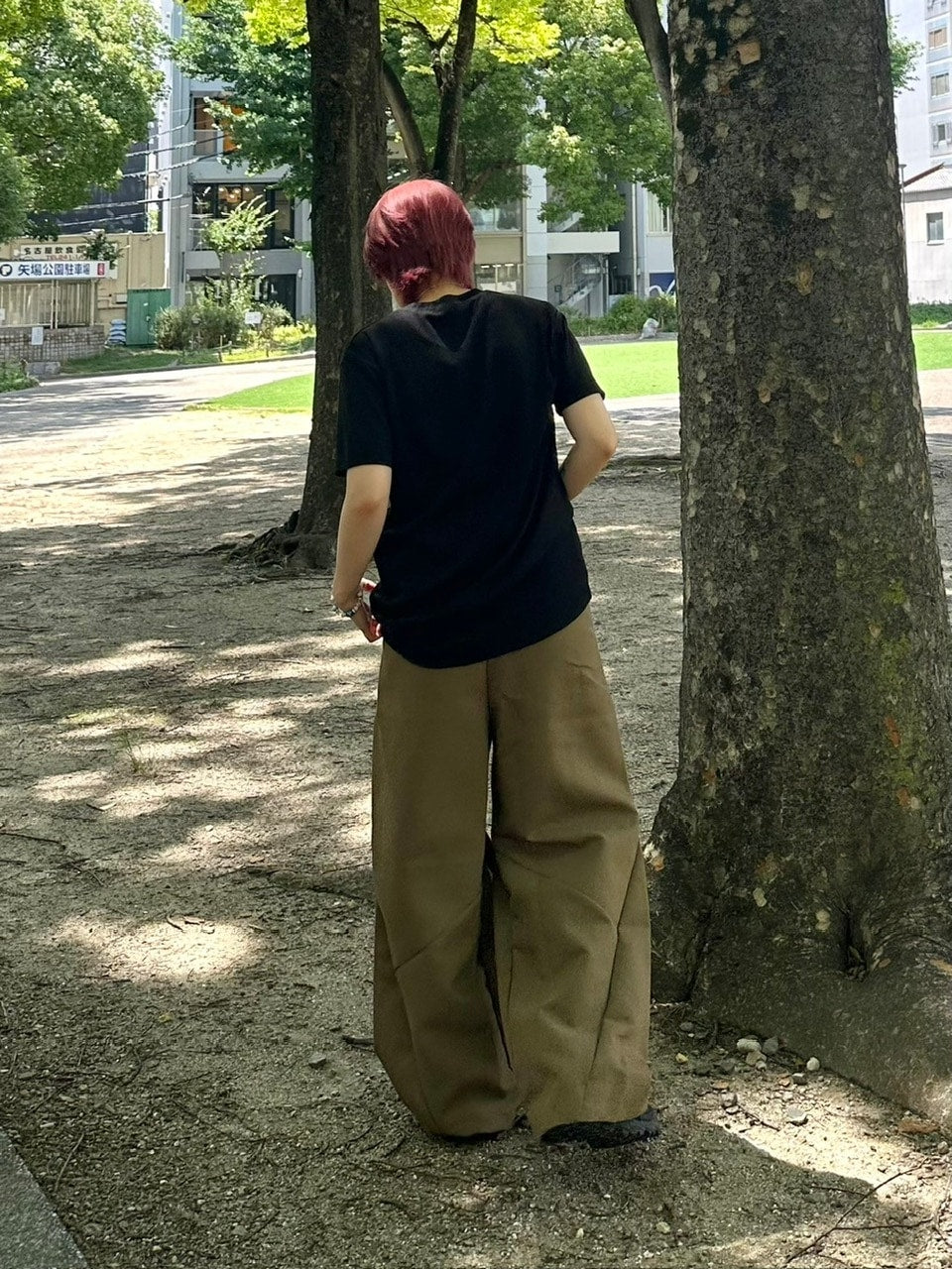 【Chikashitsu +】pattern design slacks (2color)