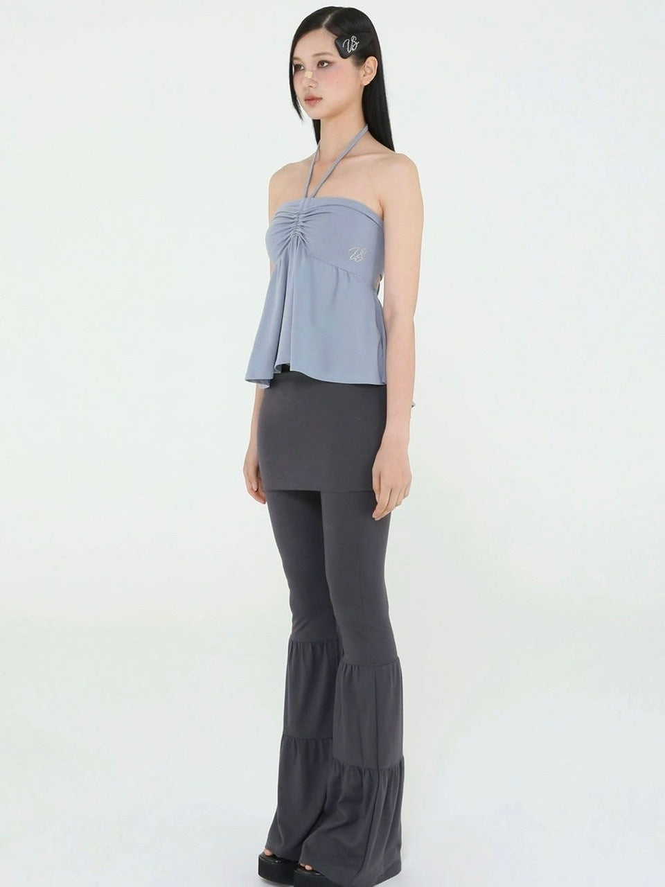 【Uglyshadow】BEADS TUNNEL SLEEVELESS / 【アグリーシャドウ】ビーズホルターネックキャミソールチュニック