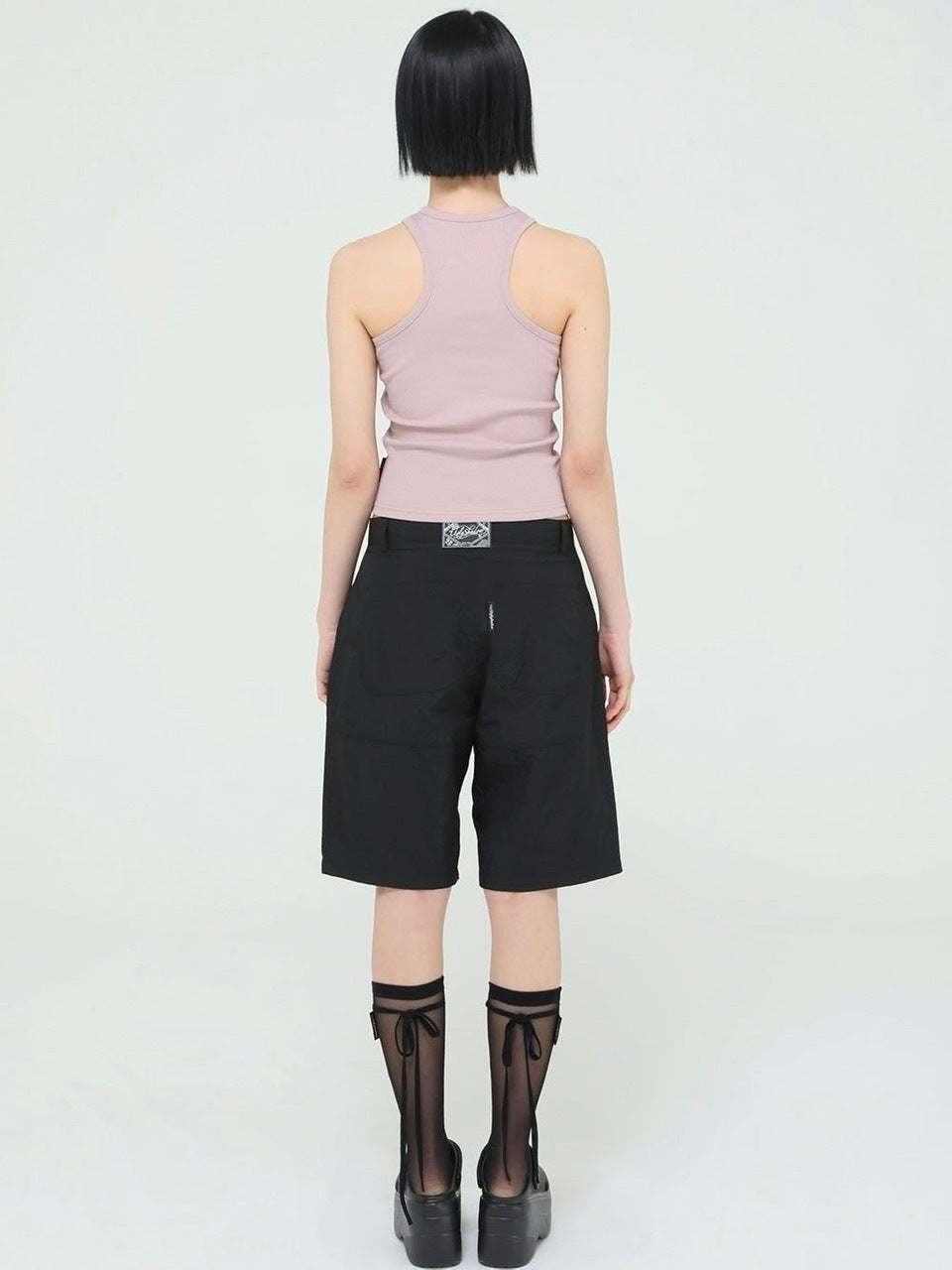 【Uglyshadow】BEADS MANGO SLEEVELESS / 【アグリーシャドウ】ビーズシンプルタンクトップ