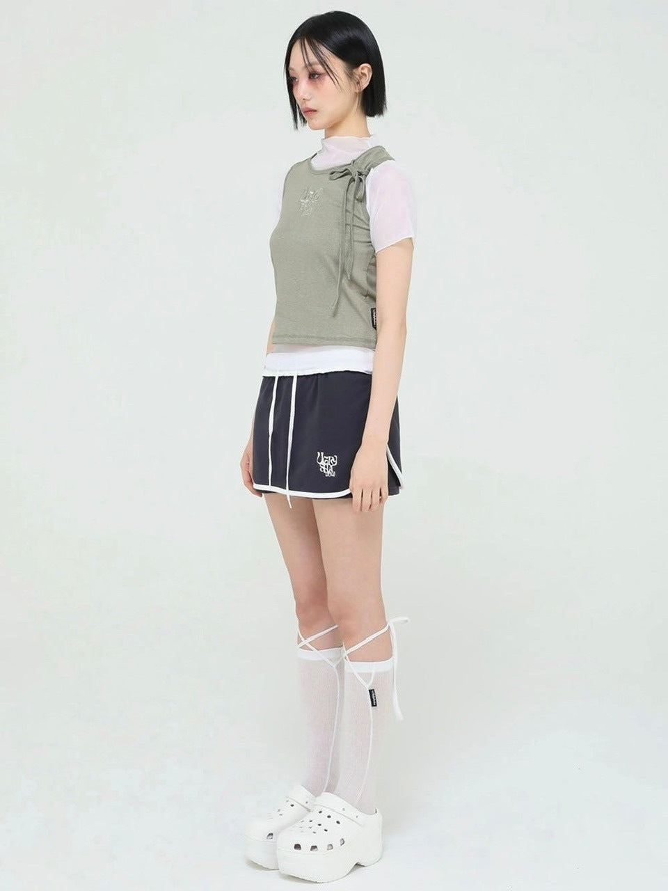 【Uglyshadow】PIGMENT MASH SLEEVELESS SET