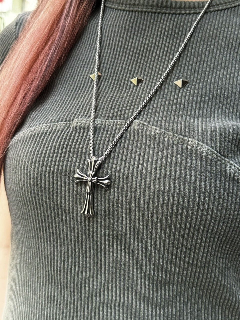 受注制【Never mind the XU】pigment rib crop tee (3color)