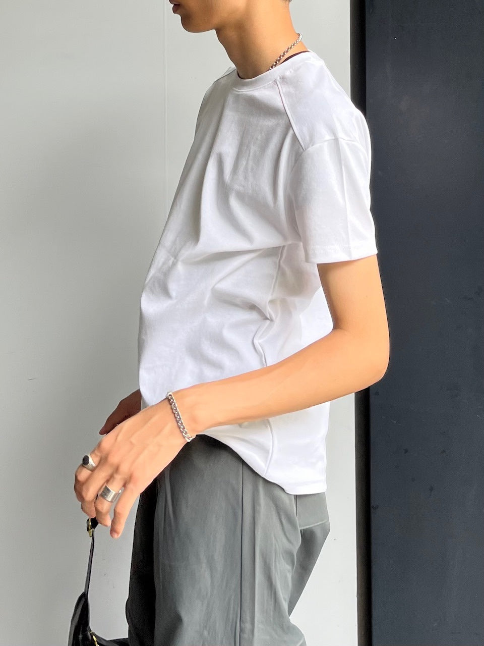 東京店WEB限定受注制【Chikashitsu +】compact crew neck tee (3color)