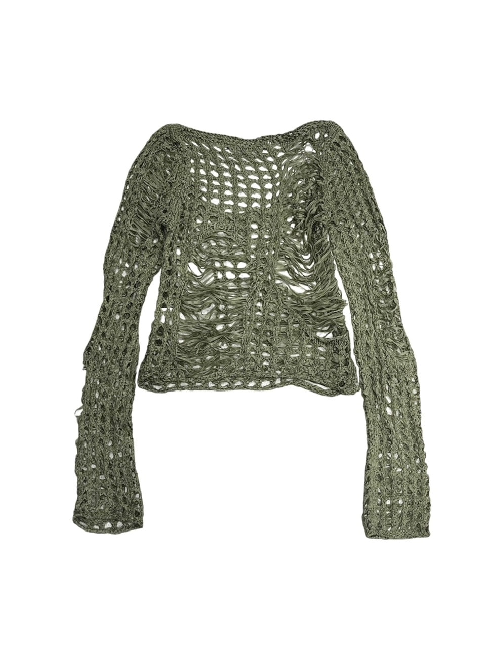 受注制【Never mind the XU】damage summer knit (3color)