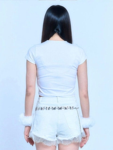 【SCHISM INDUCING】RIBBON CHARM T SHIRT