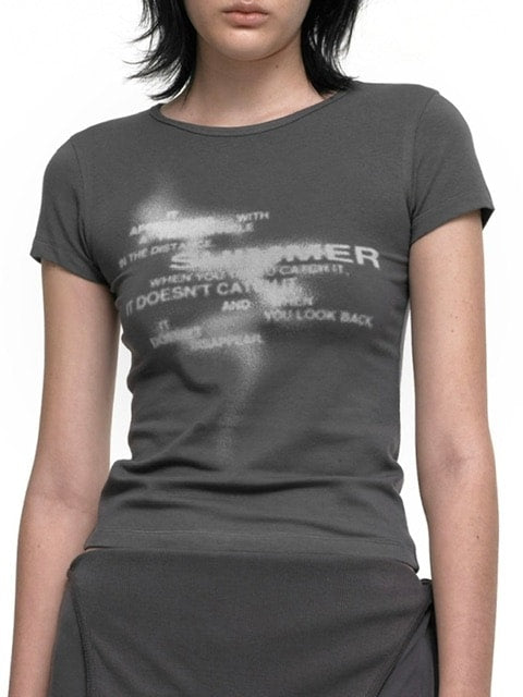 【NACHE】SHIMMER CROP T-SHIRT