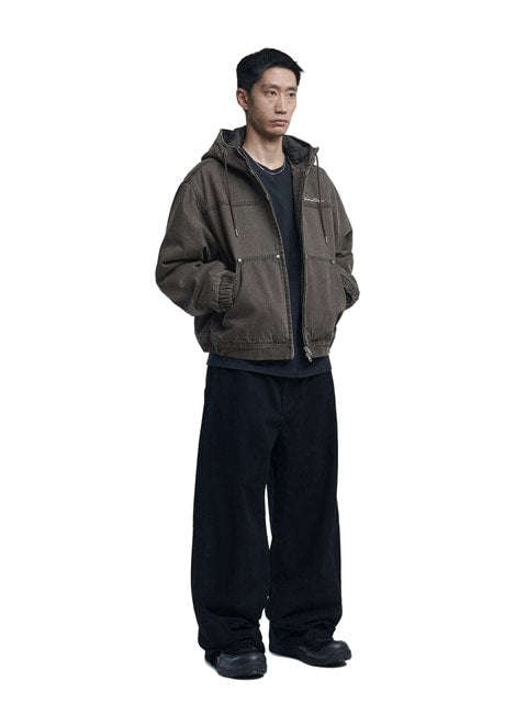 NOMANUAL】W.D HOODED ZIP-UP JACKET / 【ノーマニュアル】フード