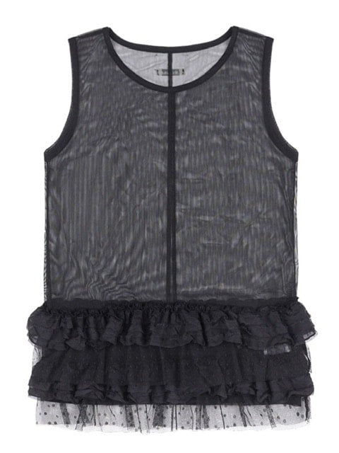 【FANCY CLUB】DOT LAYERED DRESS