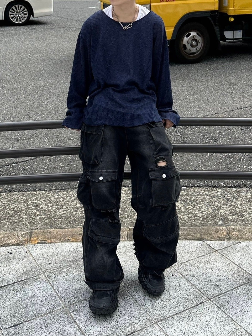 受注制【Chikashitsu +】wide neck light knit (4color)