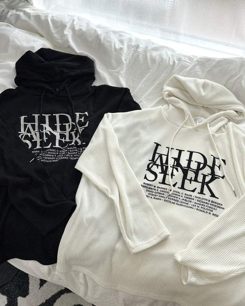 受注制【LUV CODE】knit hoodie (2color)