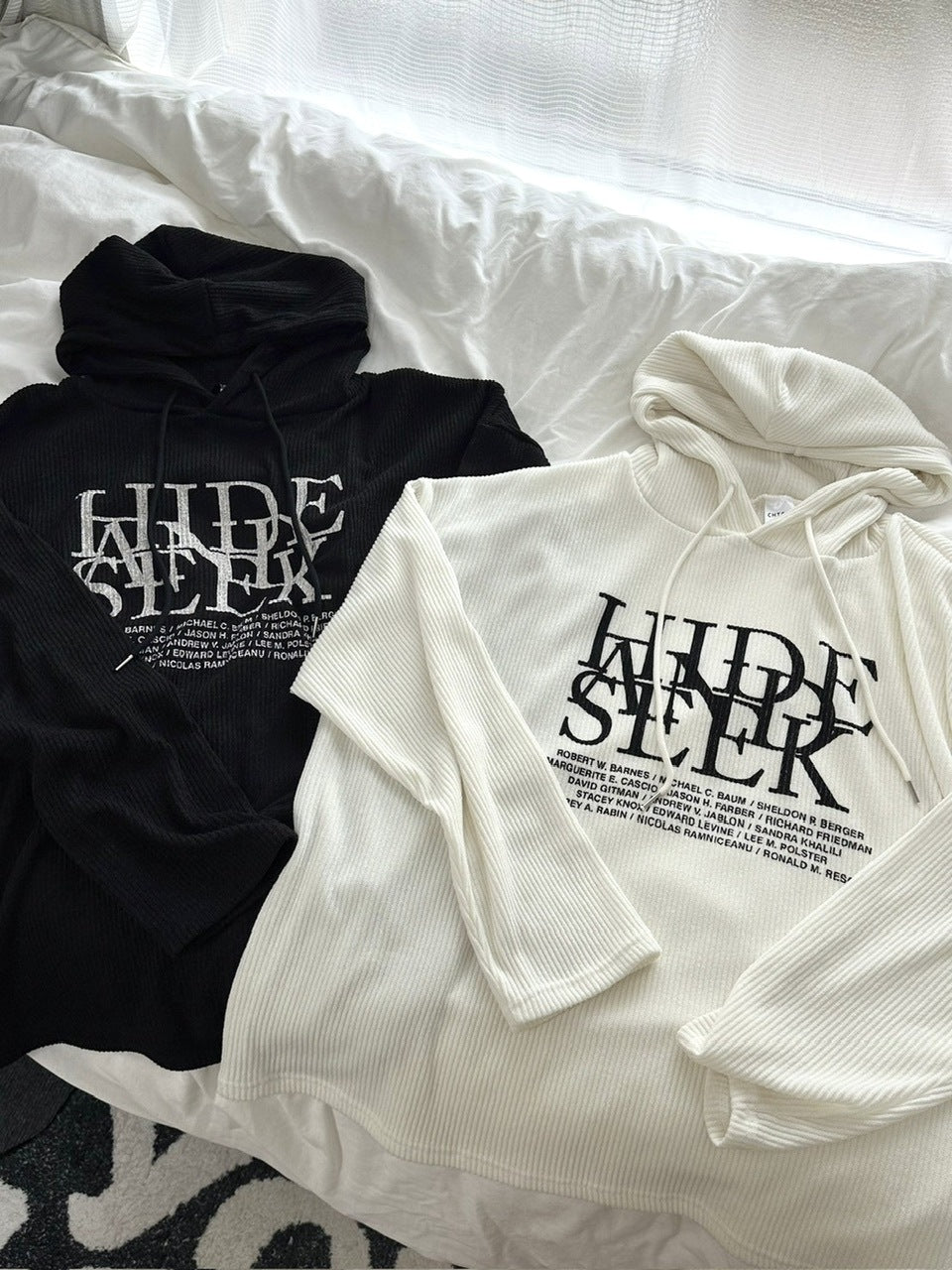 受注制【LUV CODE】knit hoodie (2color)