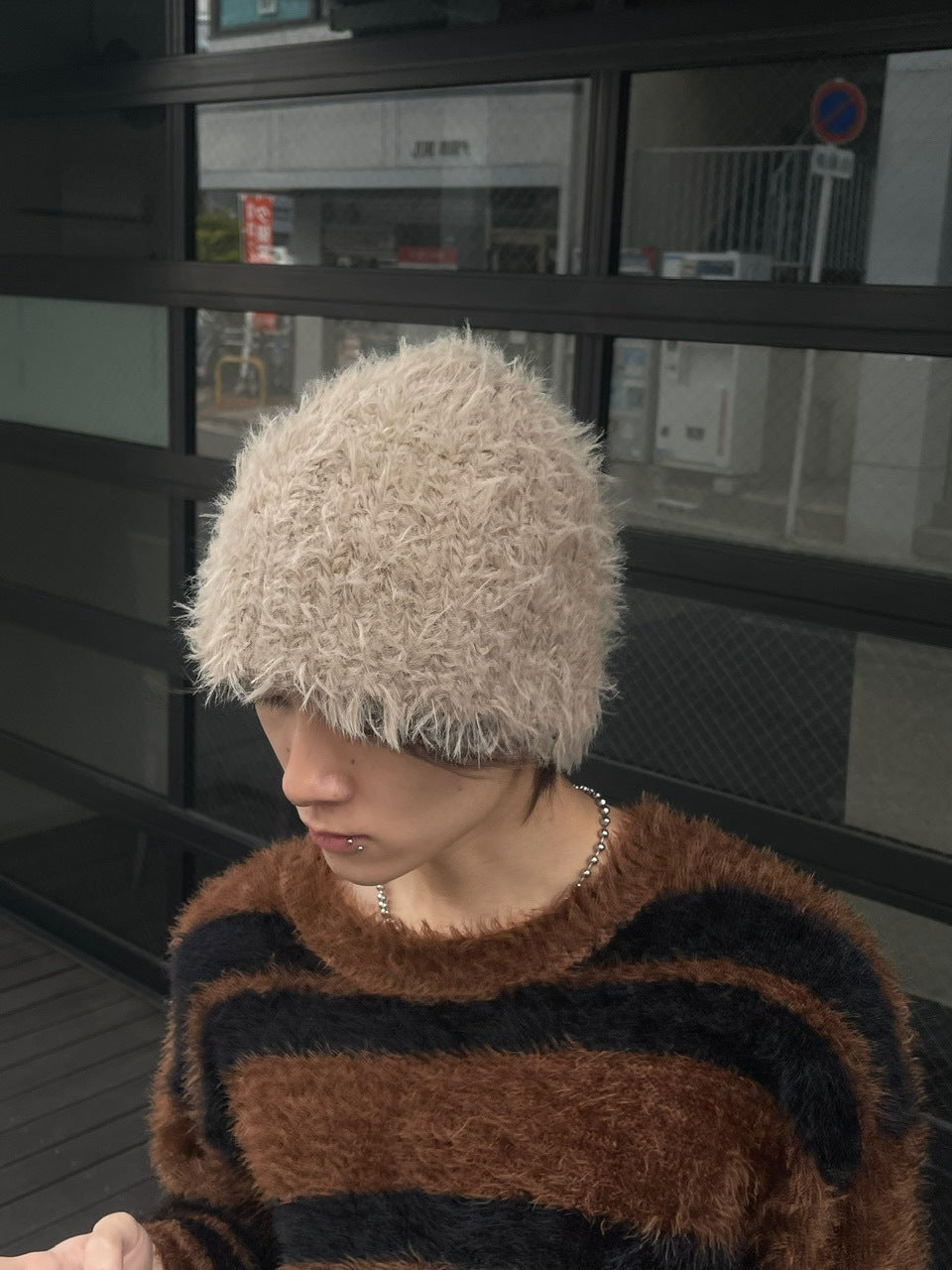 受注制【Chikashitsu +】volume fur beanie (4color)