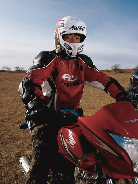 【PERSONSOUL】Sheepskin Racing Jacket