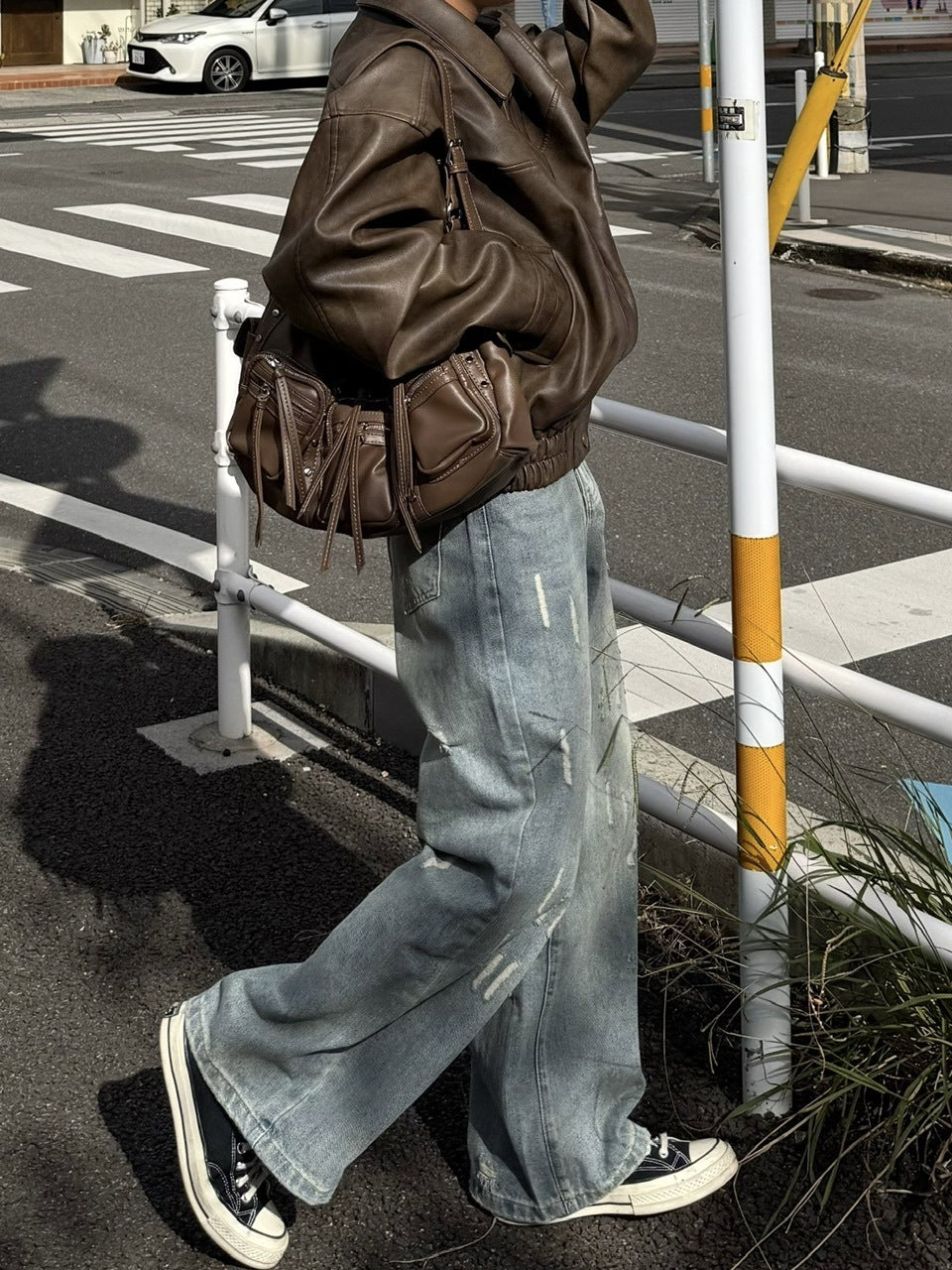 国際配送【RENOL】rivet leather bag