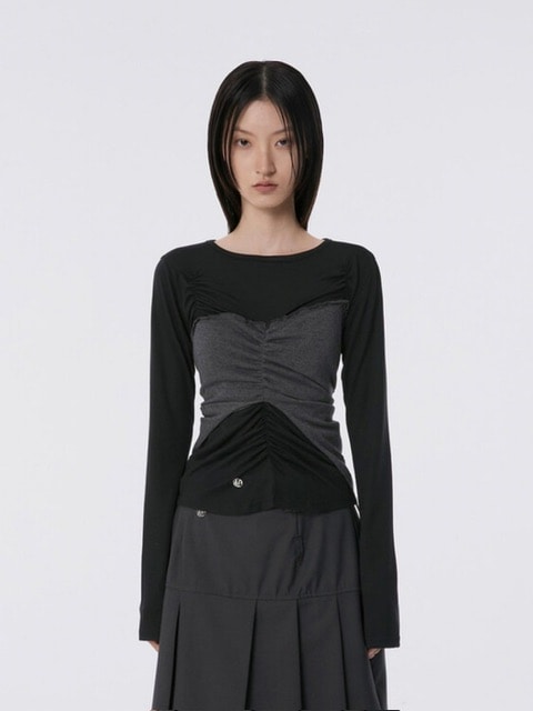 【FLAREUP】Bustier Layered Long Sleeve / 【フレアアップ】ビジターレイヤード長袖Ｔシャツ