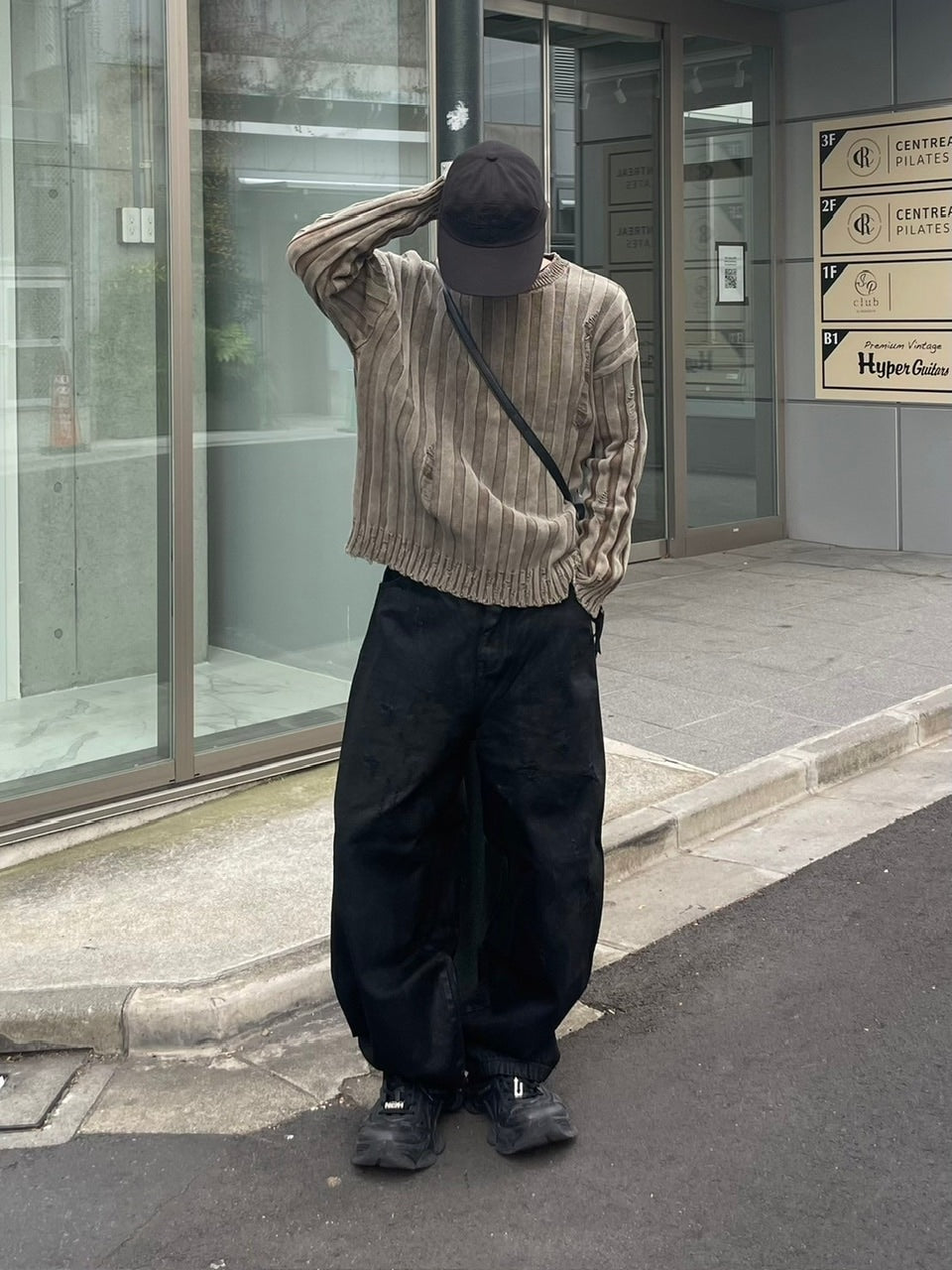 受注制【Chikashitsu +】dirty washing rib knit (2color)