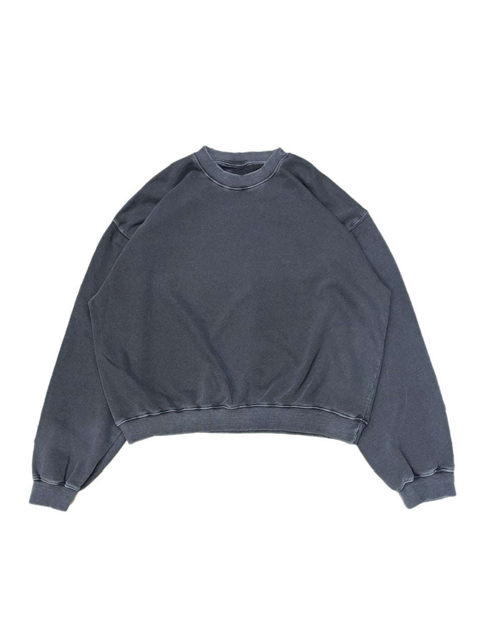 受注制【Chikashitsu +】cropped washing sweat (4color) / 【チカシツプラス】ウォッシングクロップ長袖スウェットシャツ