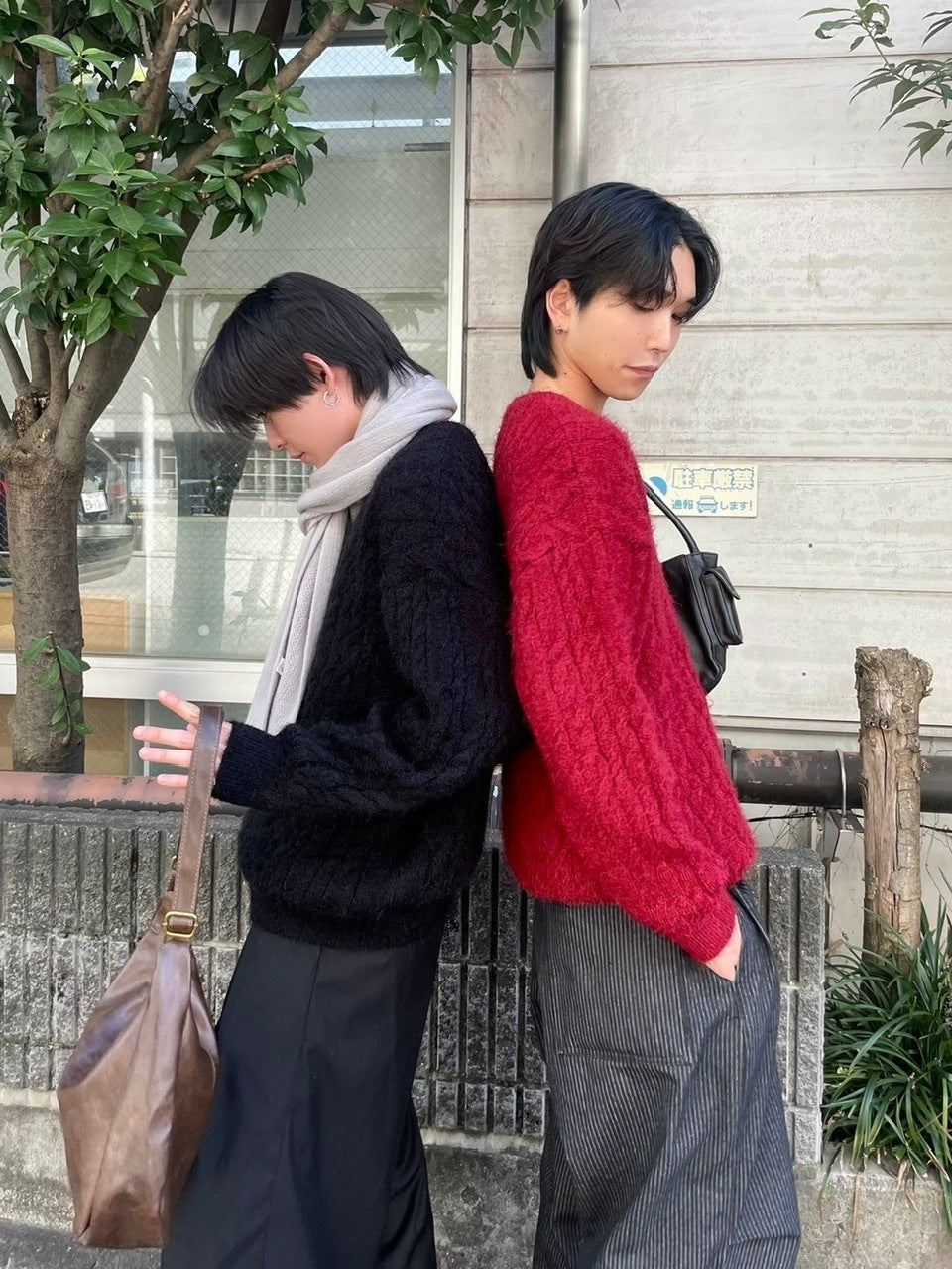 受注制【Chikashitsu +】angora like cable knit (3color)