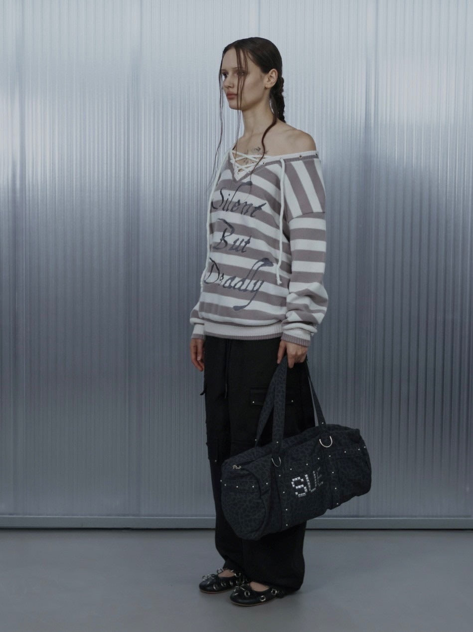 【SETUP-EXE】STRIPE V-NECK MTM / 【セットアップエグゼ】ストライプボーダーVネック長袖ニット