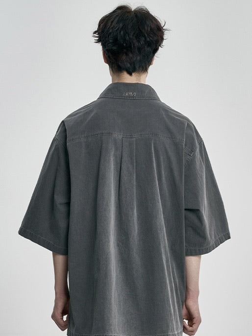 【AJOBYAJO】Paneled Zip-Up Shirt