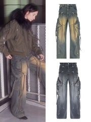 【SURGERY】oblique cargo jeans / 【サージェリー】カーゴデニムパンツ