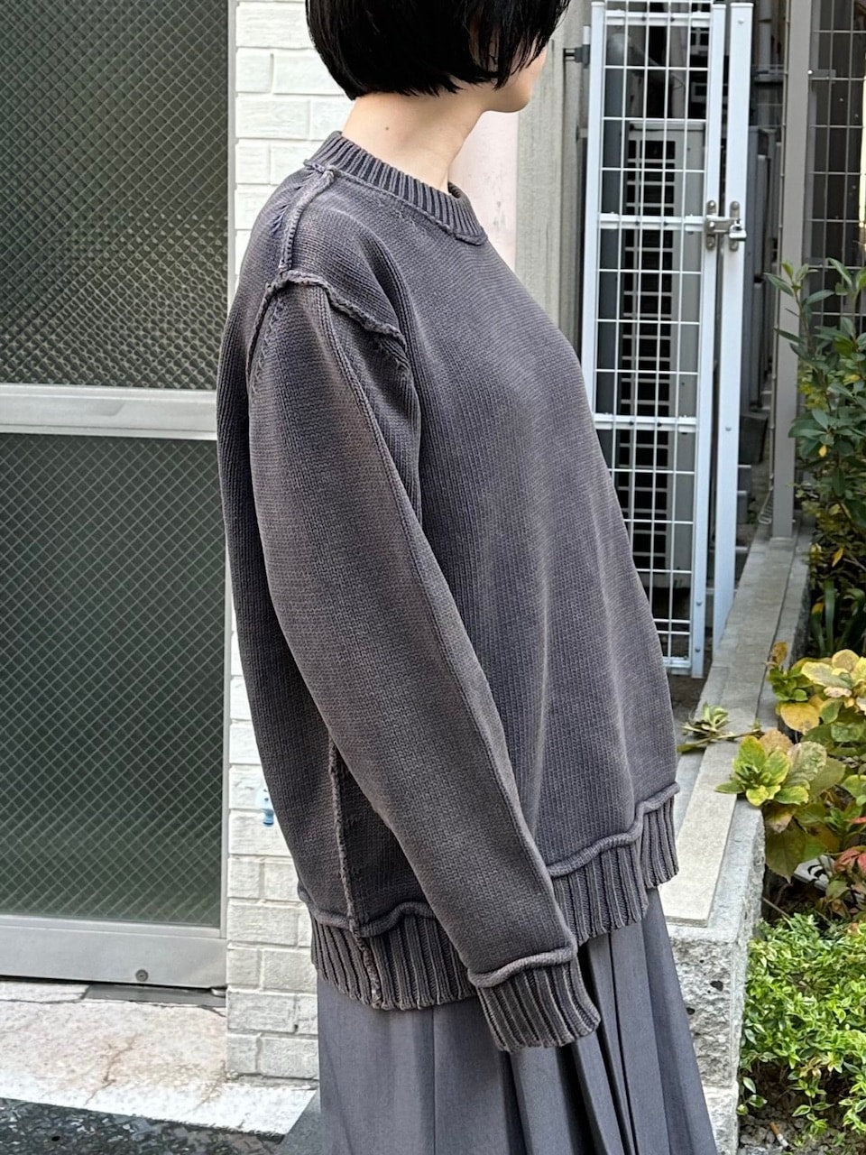 大阪店WEB限定【Chikashitsu +】pigment dyeing knit