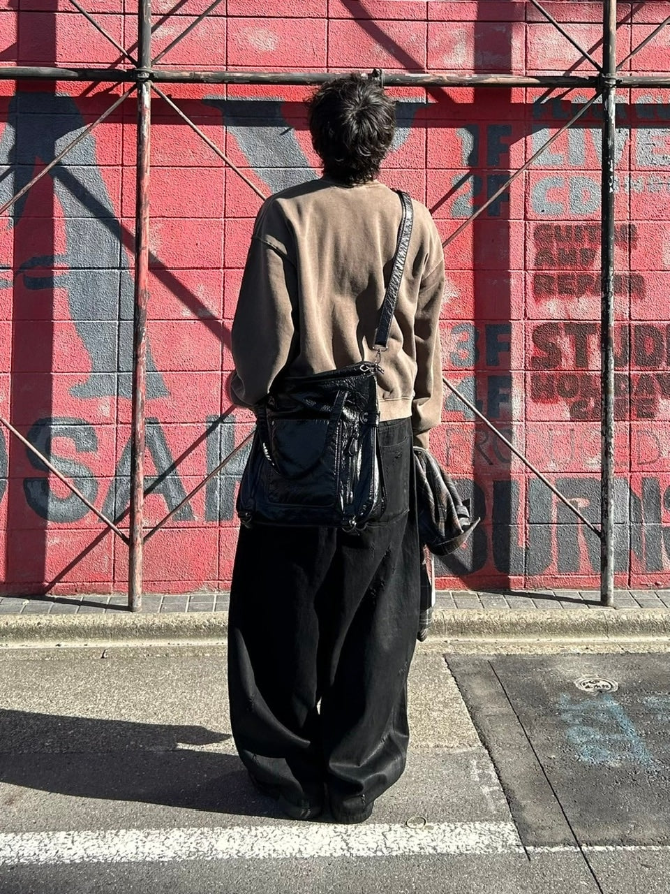 受注制【Chikashitsu +】antique like eco leather tote bag / 【チカシツプラス】アンティーク風エコレザートートバッグ