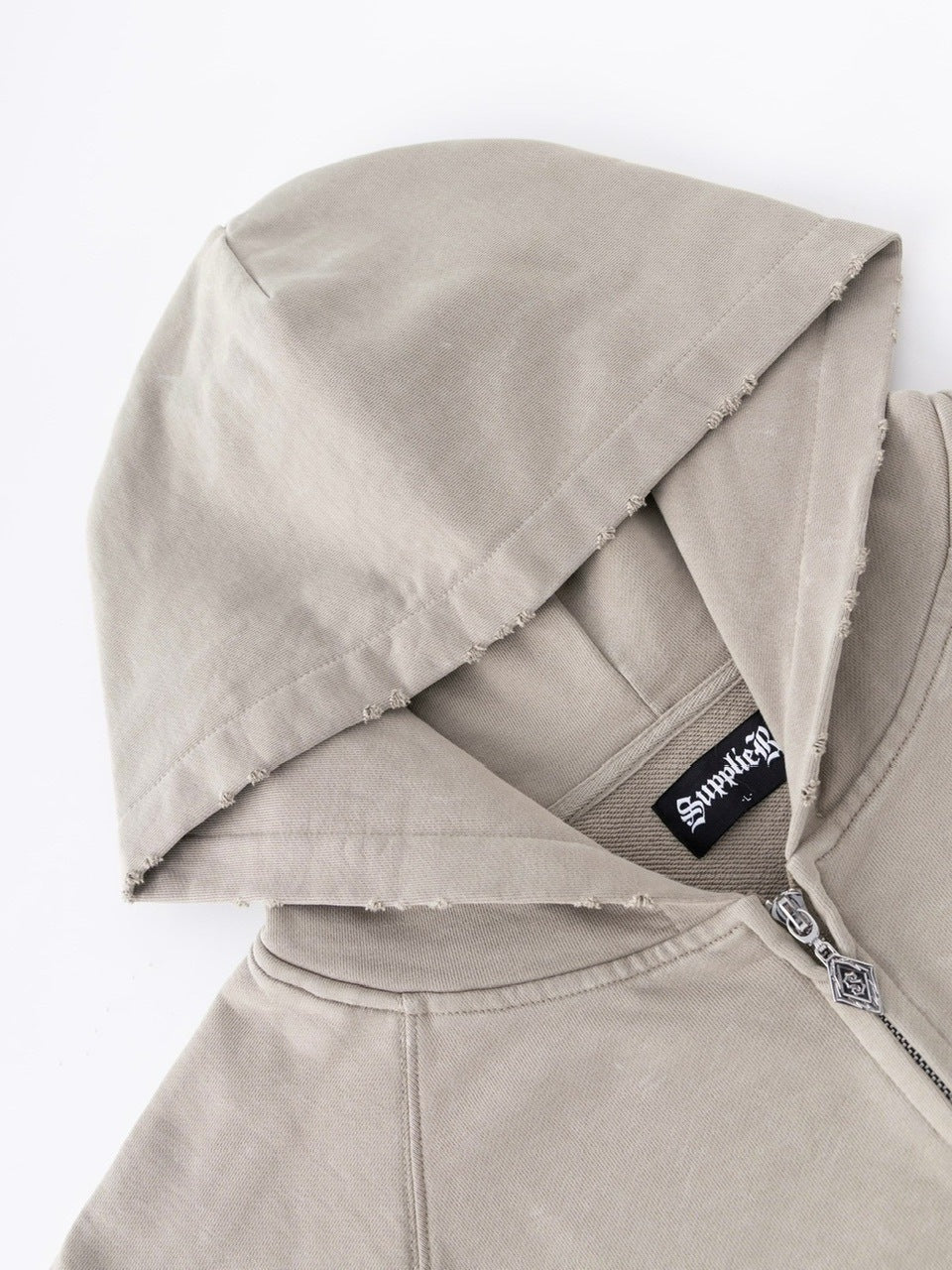 【SUPPLIER】Fire Bones Layered Sleeve Zip Hoodie