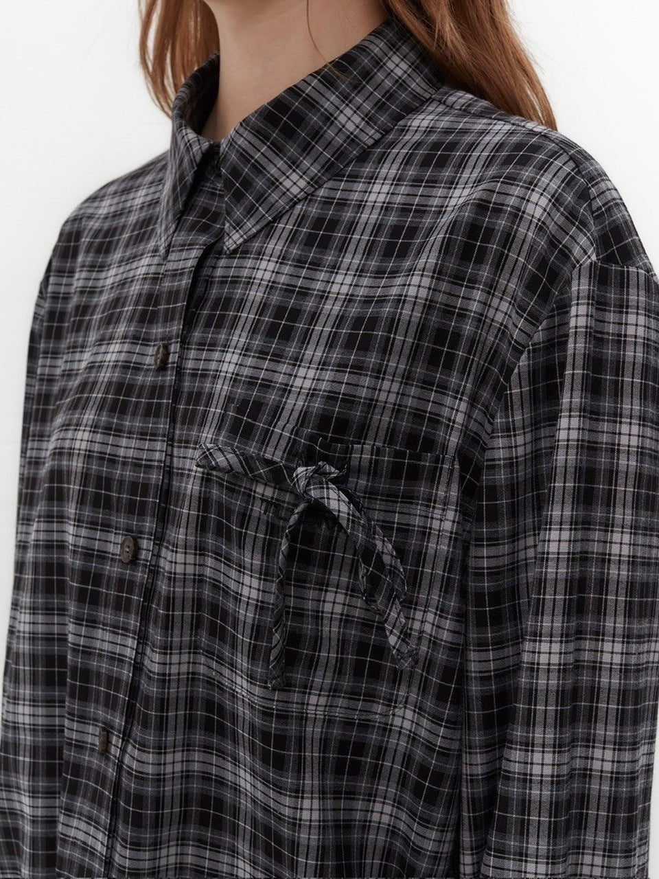 【TUOMIO】STRAPPY CHECK SHIRT