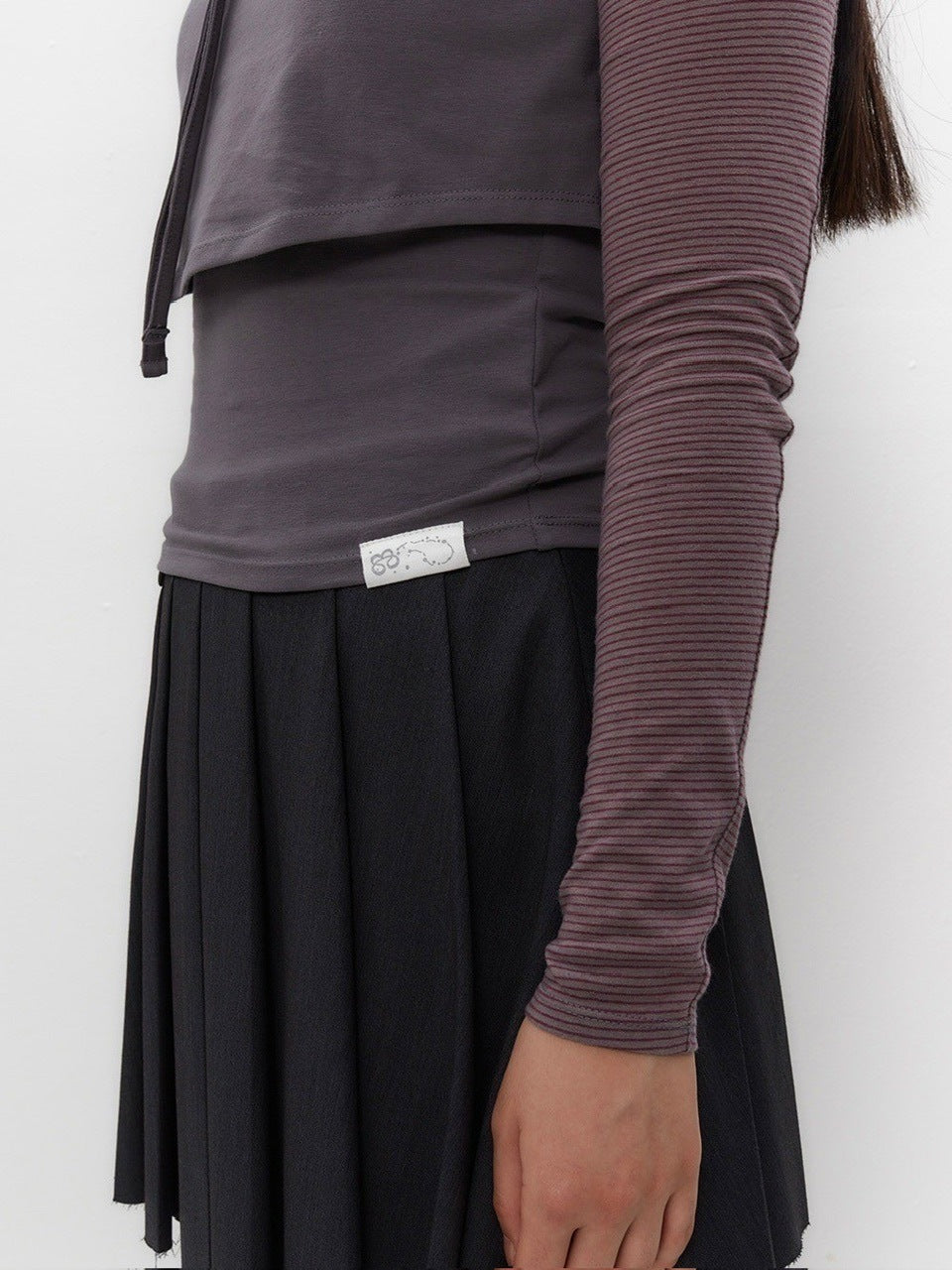 【TUOMIO】STRIPE LAYERED STRAPPY TOP