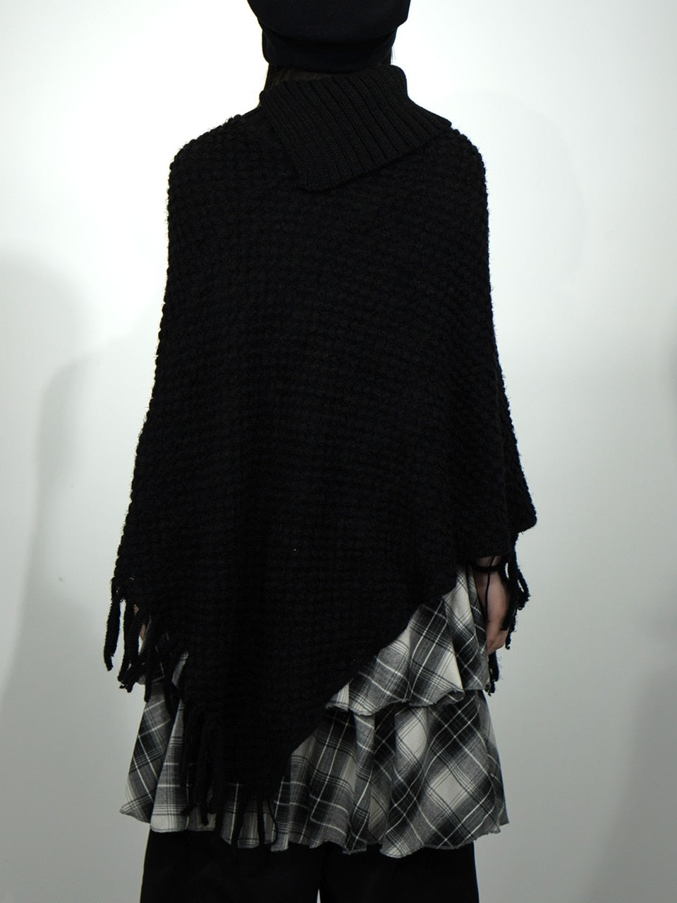 国際配送【Nerd out XU】high neck poncho (2color)