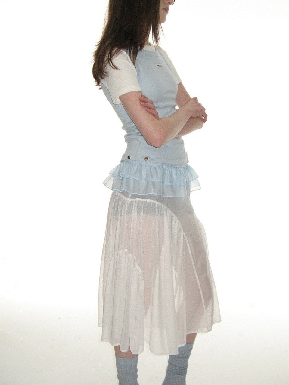 【CRANK】FRILL SNAP SLEEVELESS