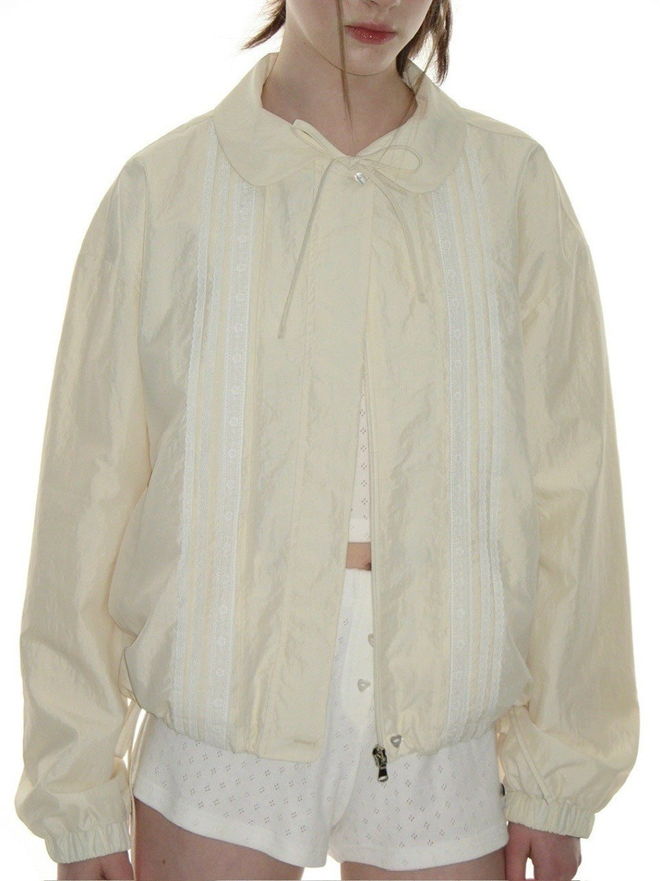 【CRANK】PINTUCK LACE WINDBREAKER