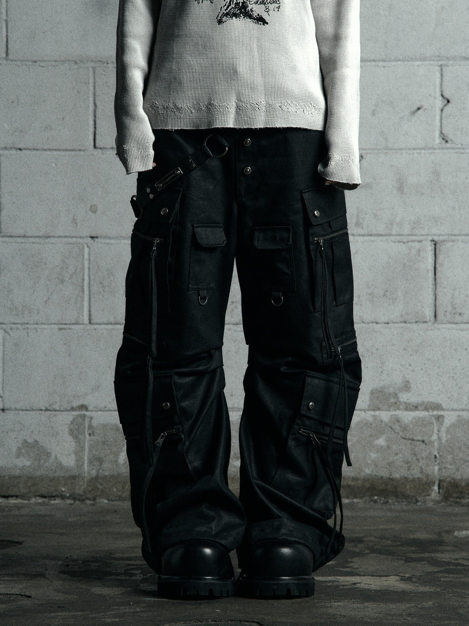 【Rosen Kreuz】CURVE FIT LONG CARGO PANTS