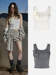 【GATELESS】RIBBON POP TANK TOP