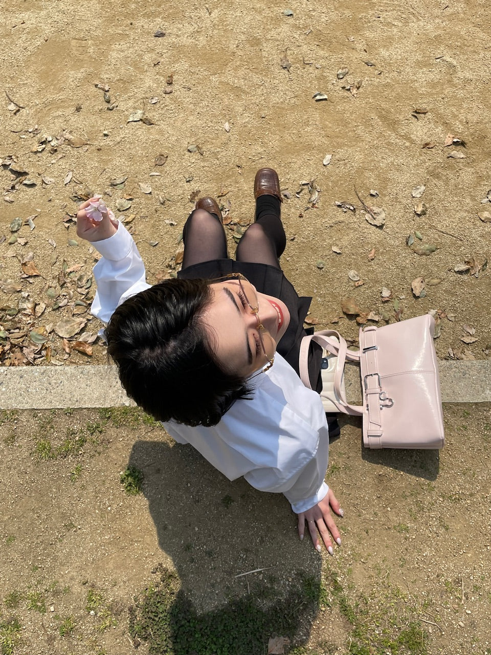 受注制【oaks】leather belt shoulder bag (3color)