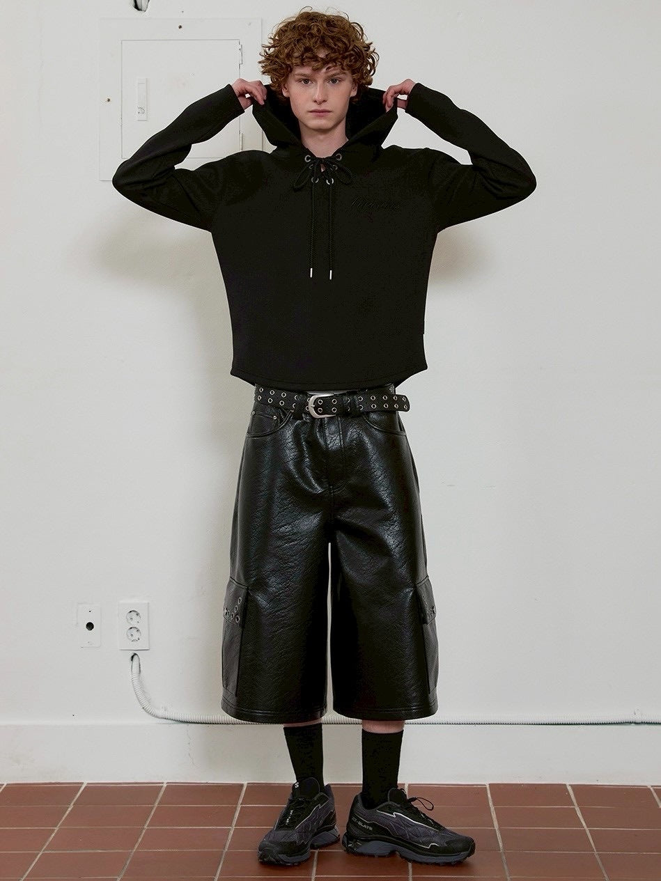 【ESC STUDIO】eyelet waffle hoodie